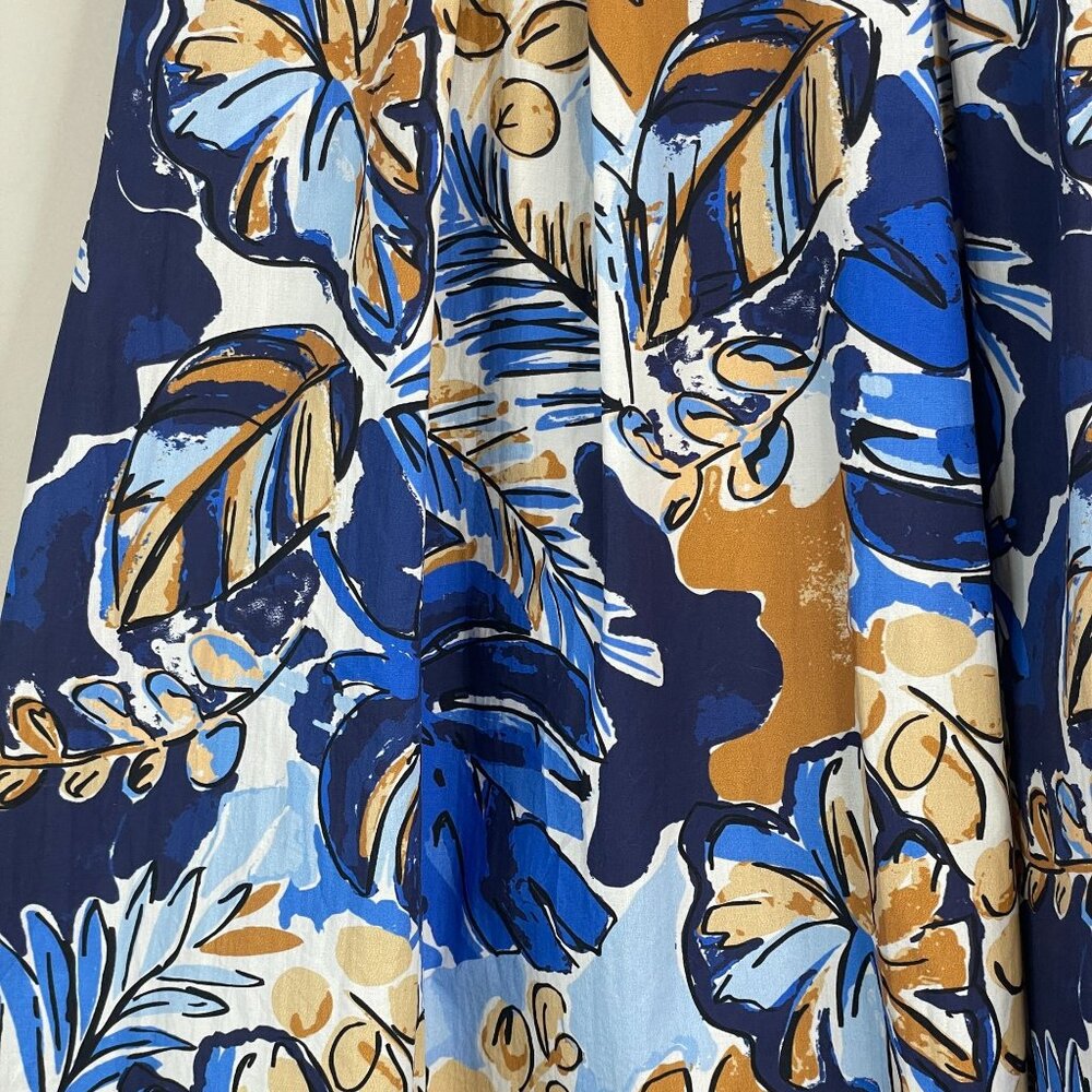 Senso Unico Italian Resortwear Skirt Small Art To Wear Midi HTF Tropical Travel - Picture 5 of 16
